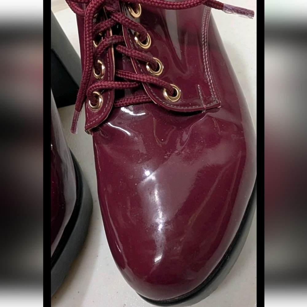 Smile Lace Up Oxford Platform Chunky Heels Pat Shoes 37 6.5 90s Y2K Gothic #bxsh - Picture 7 of 12